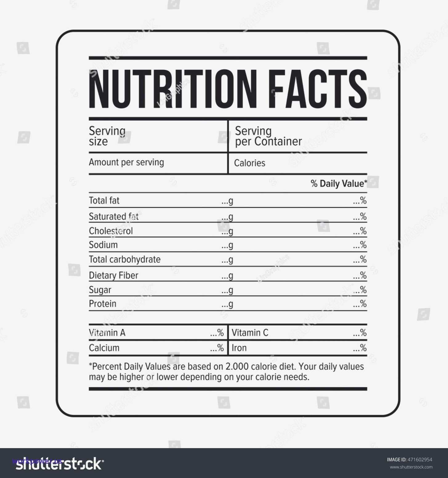 All About Nutrition: Nutrition Fact Label Maker Inside Blank Food Label Template