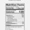All About Nutrition: Nutrition Information Template Regarding Nutrition Label Template Word