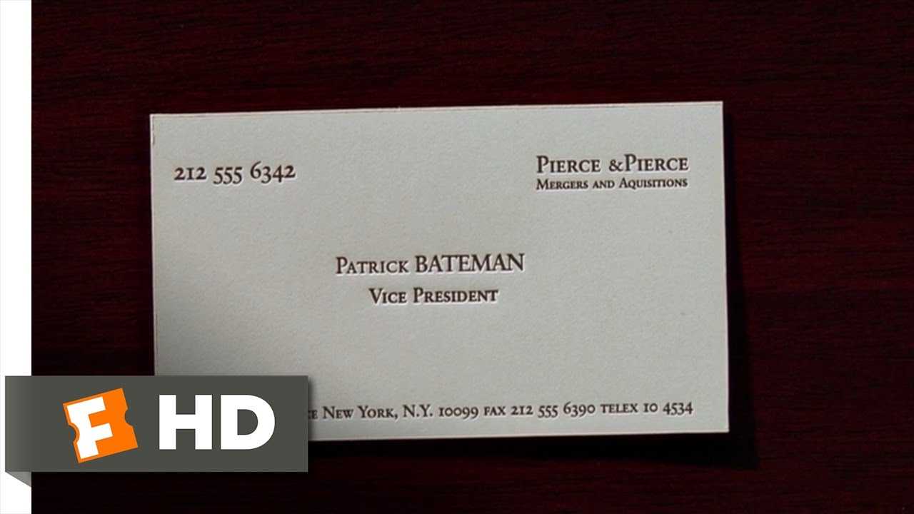 American Psycho (2/12) Movie Clip – Business Cards (2000) Hd With Regard To Paul Allen Business Card Template