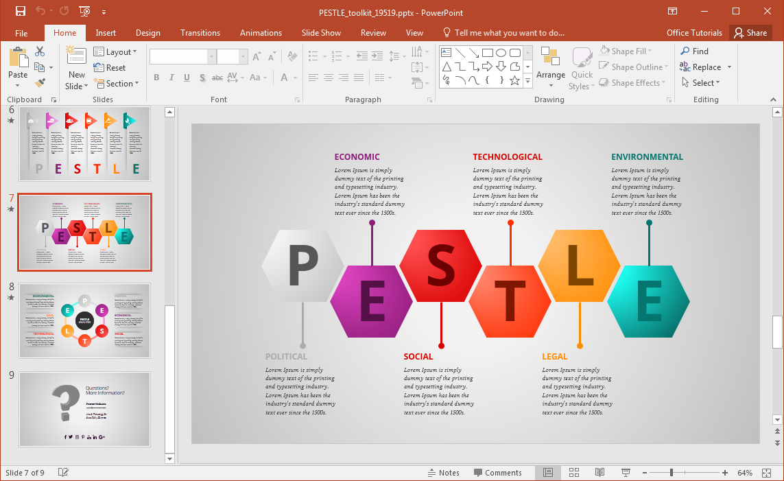 Animated Pestle Analysis Presentation Template For Powerpoint Intended For Pestel Analysis Template Word