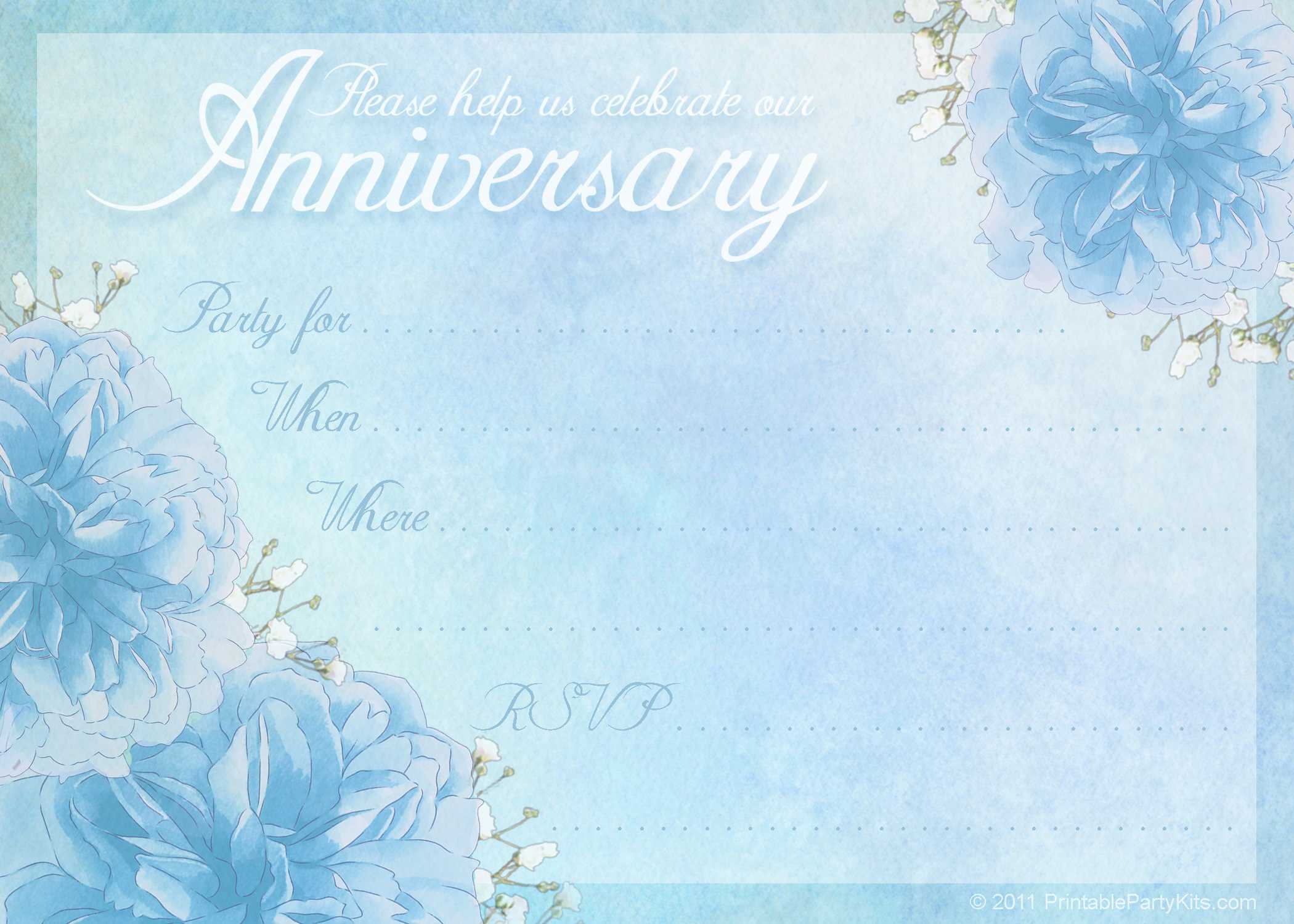 Anniversary Card Templates 12 Free – Anniversary Card In Template For Anniversary Card