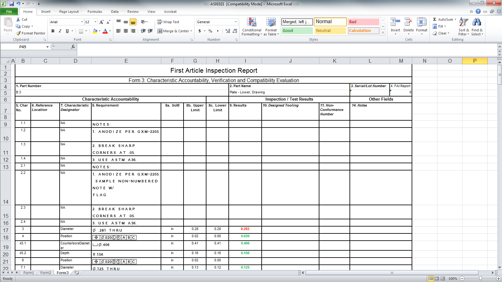 Announcing Solidworks Inspection With Regard To Machine Shop Inspection Report Template