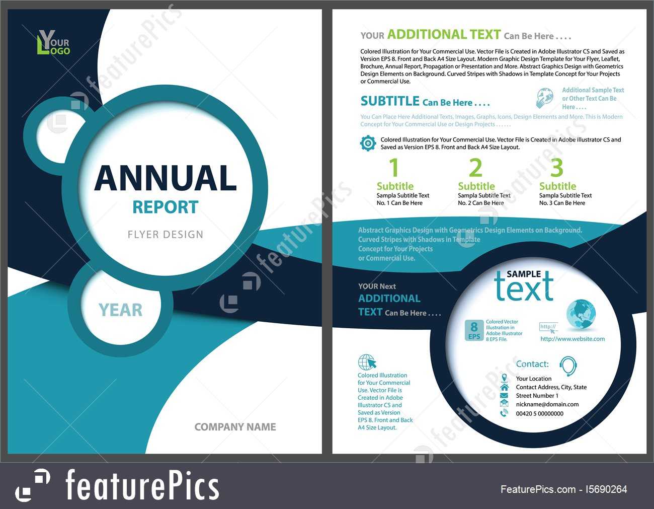 Annual Report Template Illustration Throughout Illustrator Report Templates