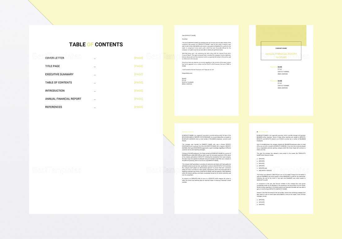 Annual Report Template In Word Google Docs Apple Pages With Word Annual Report Template