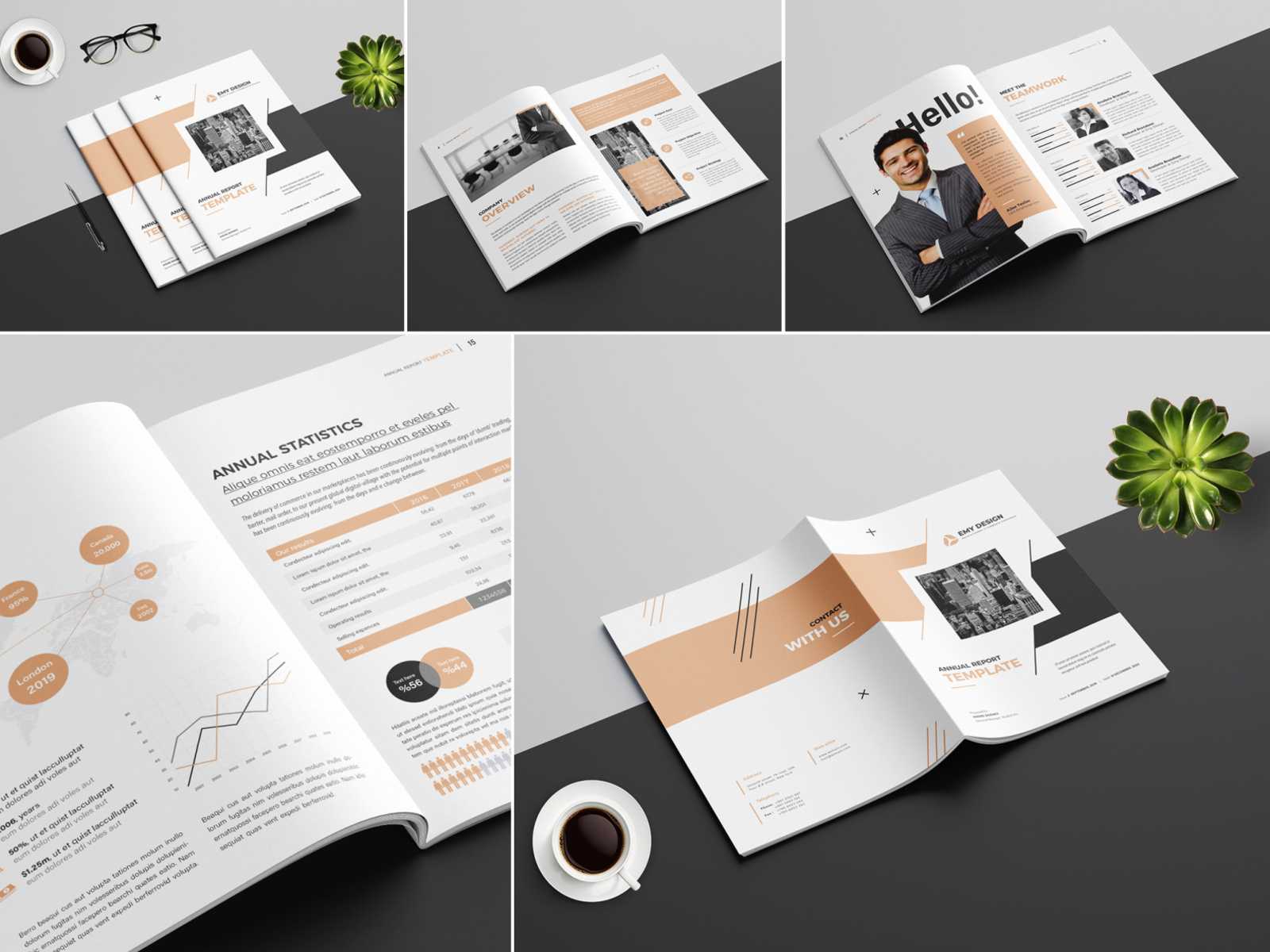 Annual Report Templateamal Kabichi On Dribbble Regarding Annual Report Template Word