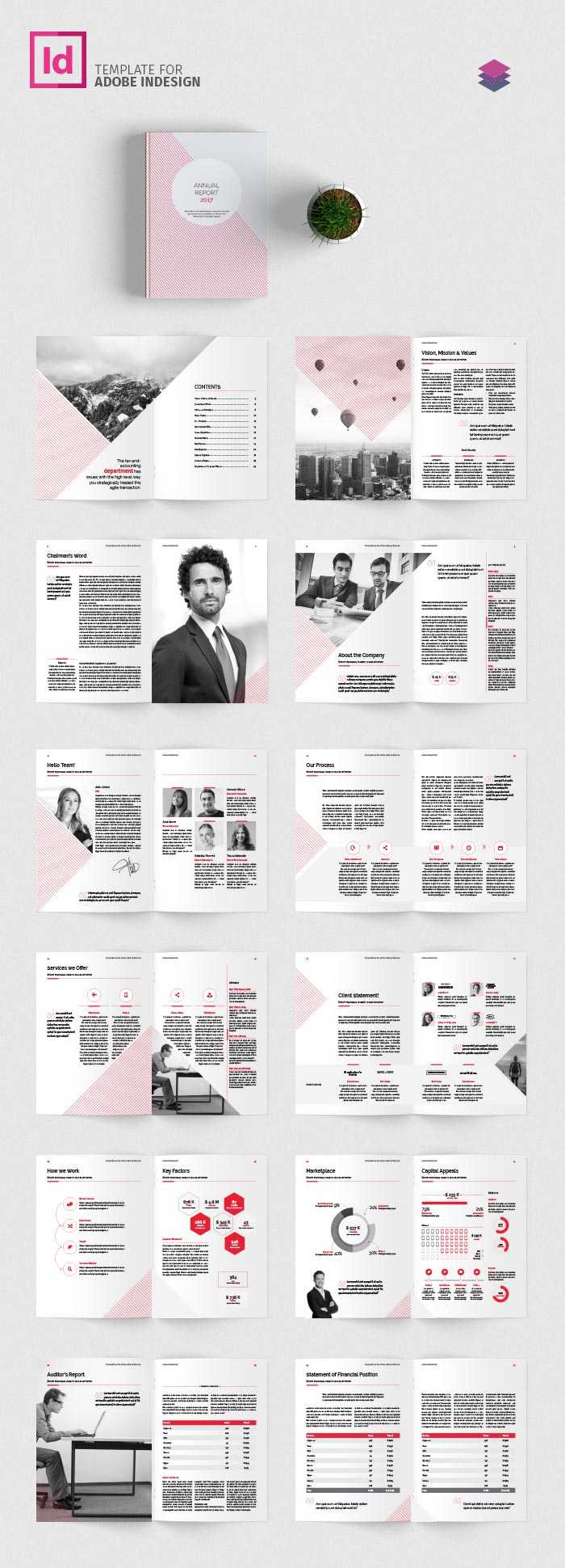 Annual Report With Free Annual Report Template Indesign