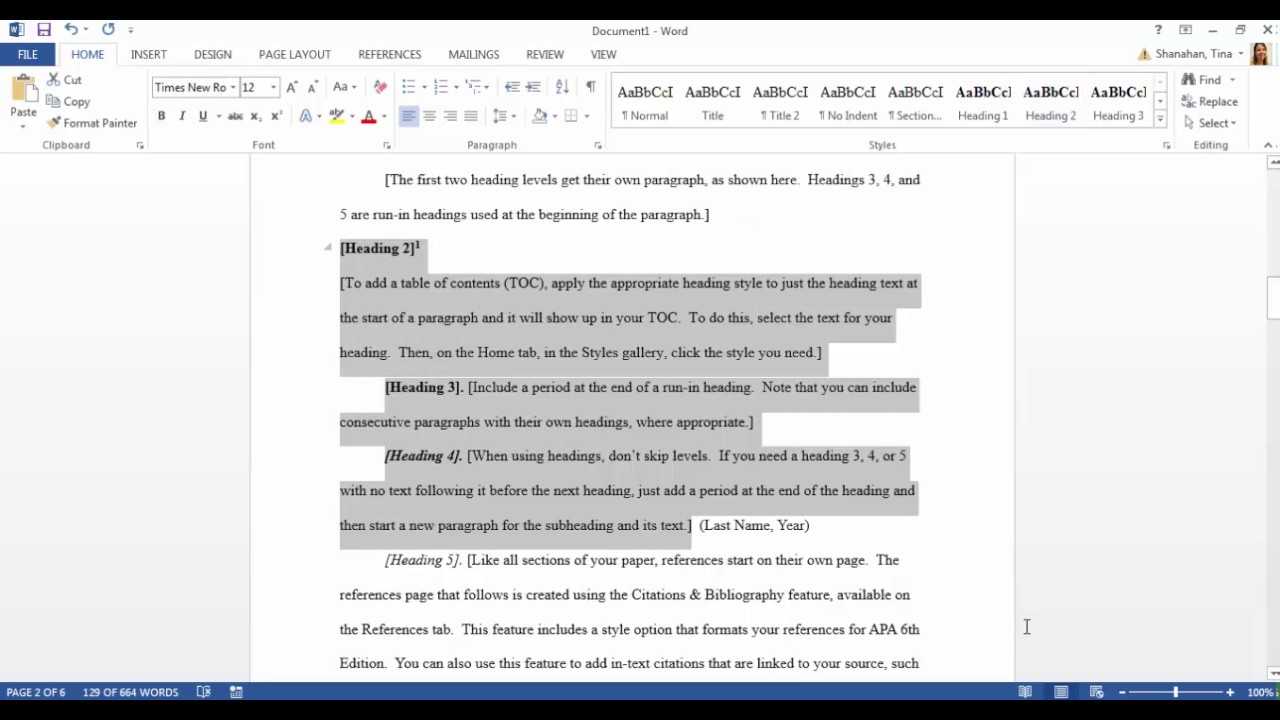 Apa Template In Microsoft Word 2016 For Apa Format Template Word 2013