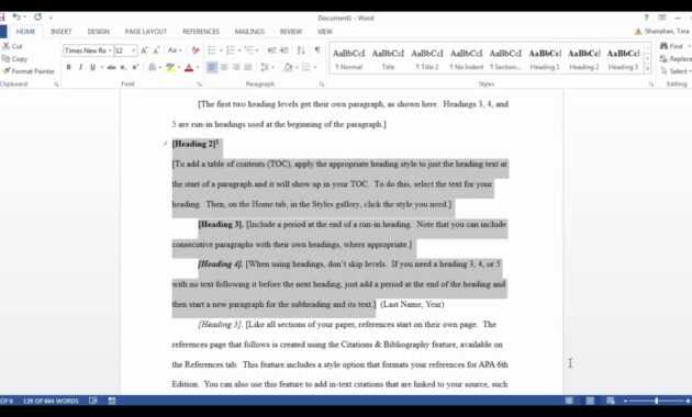 Apa Template In Microsoft Word 2016 intended for Word Apa Template 6Th Edition