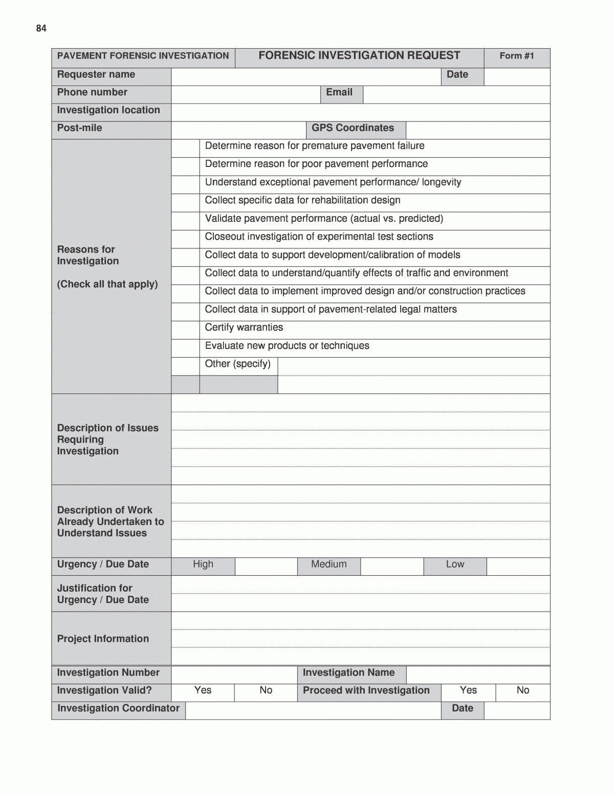 Appendix C – Example Forms | Guide For Conducting Forensic Inside Forensic Report Template