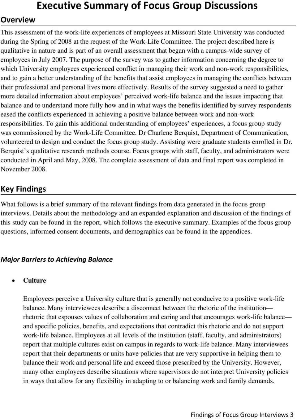 Appendix C Report Of Focus Group Discussions – Pdf In Focus Group Discussion Report Template