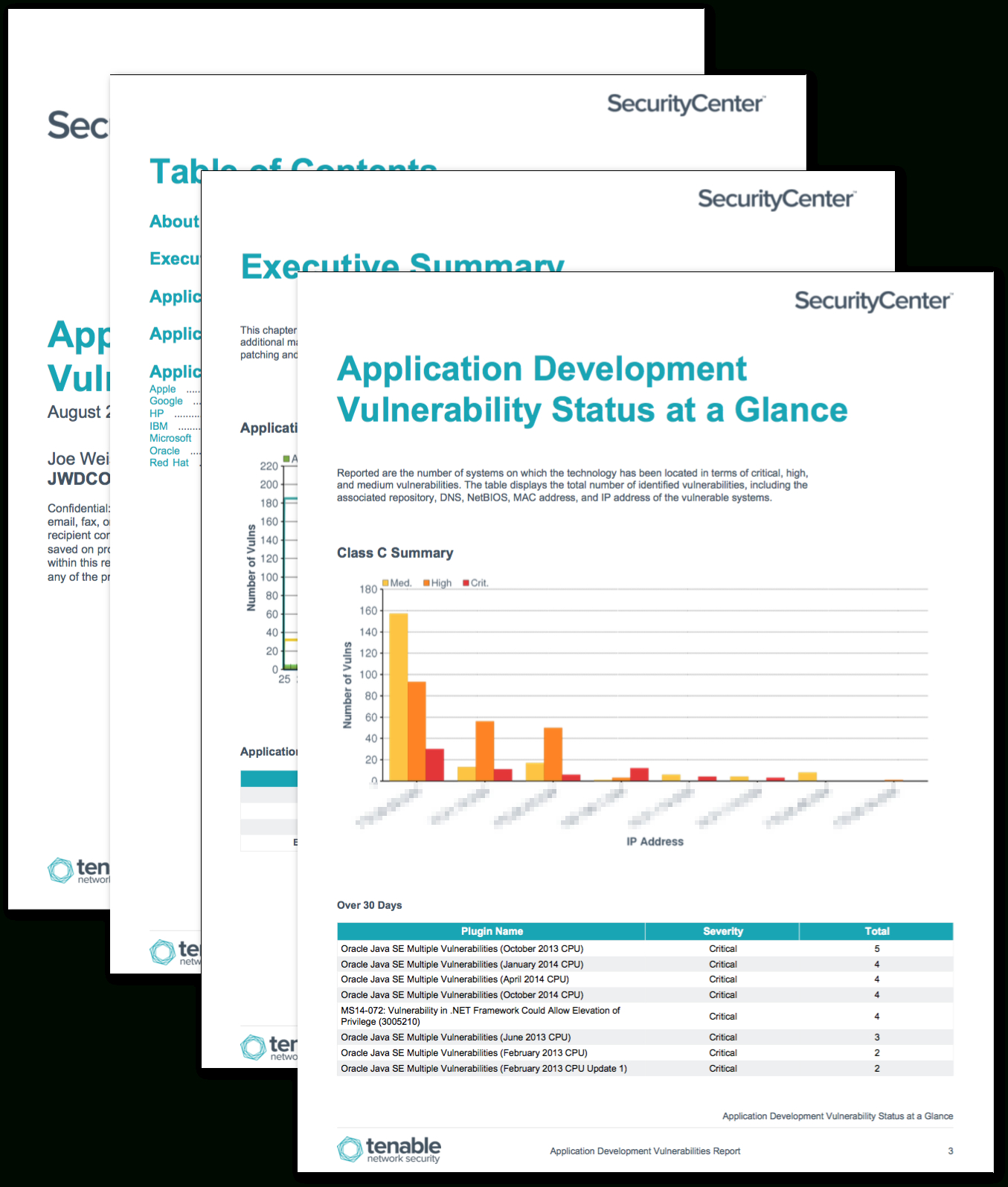 Application Development Summary Report – Sc Report Template For Nessus Report Templates