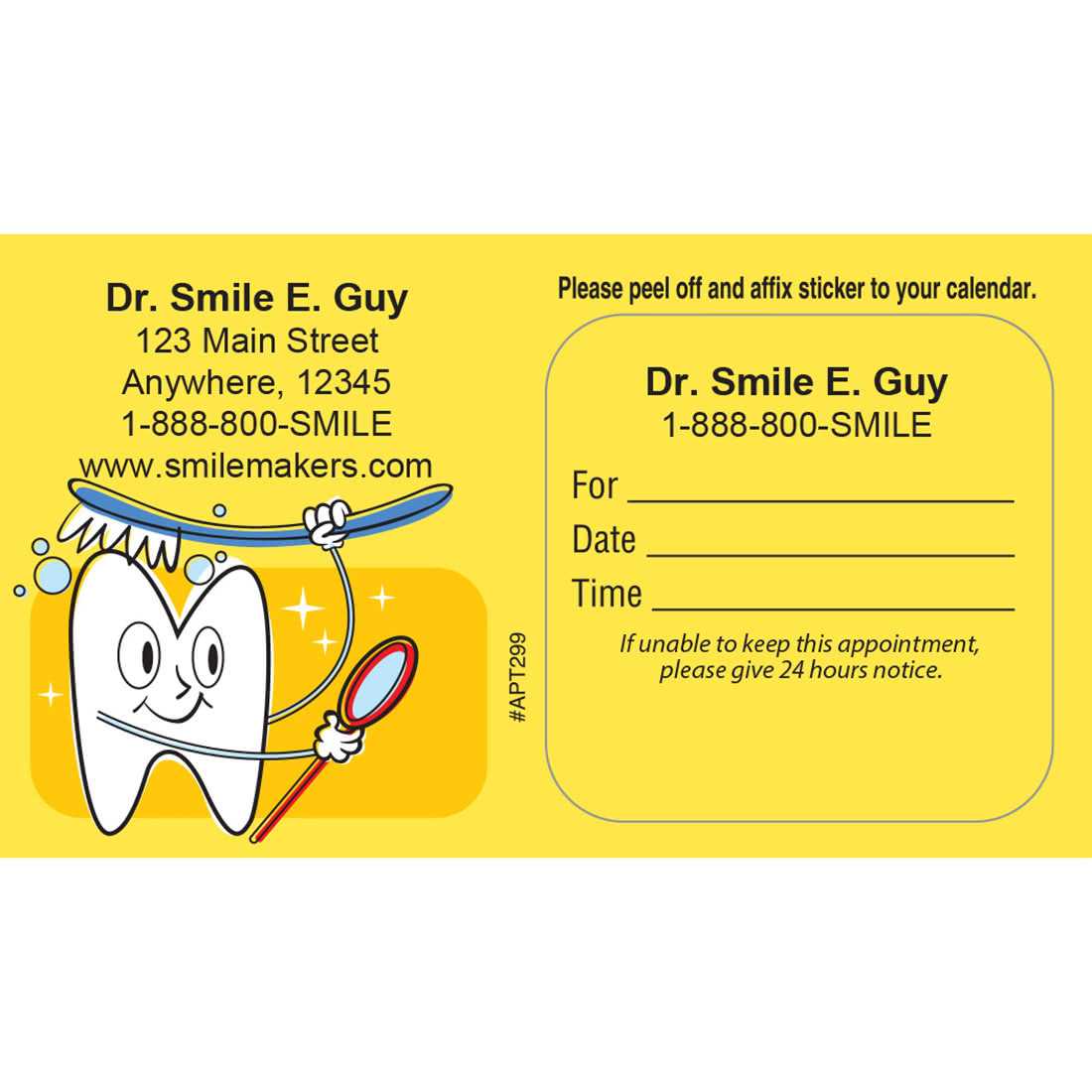 Appointment Cards – Marketing Your Practice For Dentist Appointment Card Template