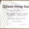 Arizona Defensive Driving Schoolimprov With Safe Driving Certificate Template