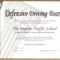 Arizona Defensive Driving Schoolimprov With Safe Driving Certificate Template