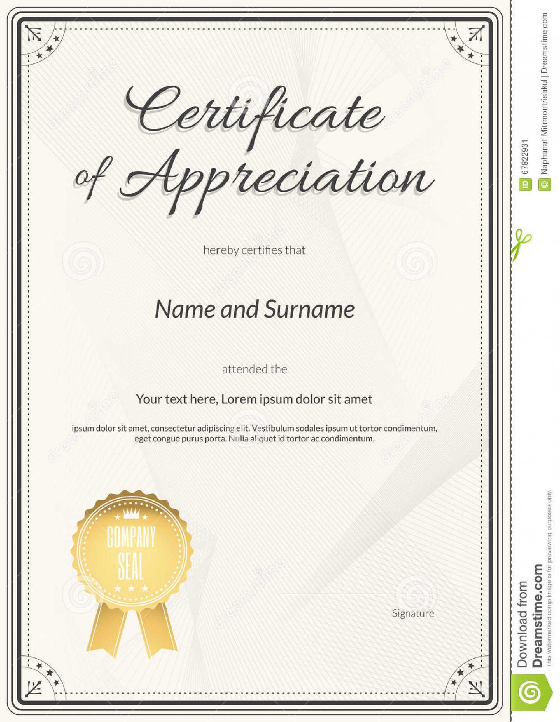 Army Certificate Of Appreciation Template Ppt With Army Certificate Of Achievement Template