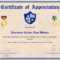 Army Certificate Of Appreciation Template Regarding Army Certificate Of Achievement Template