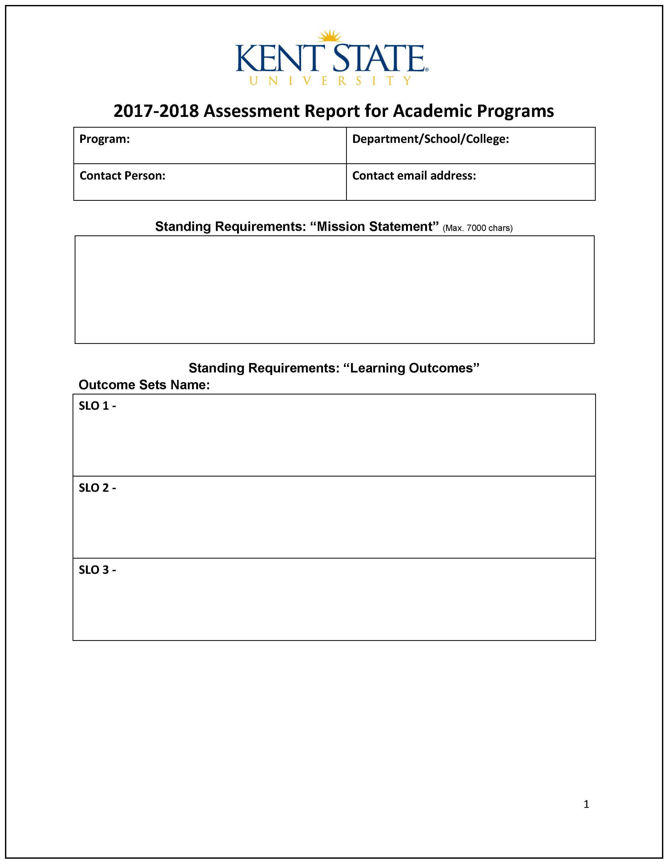 Assessment Report – Word Template | Accreditation With Regard To State Report Template