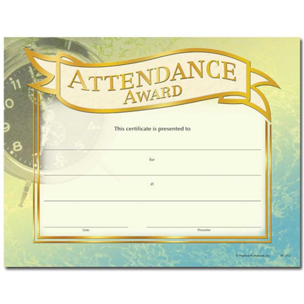 Attendance Award Certificate Template Regarding Perfect Attendance Certificate Free Template