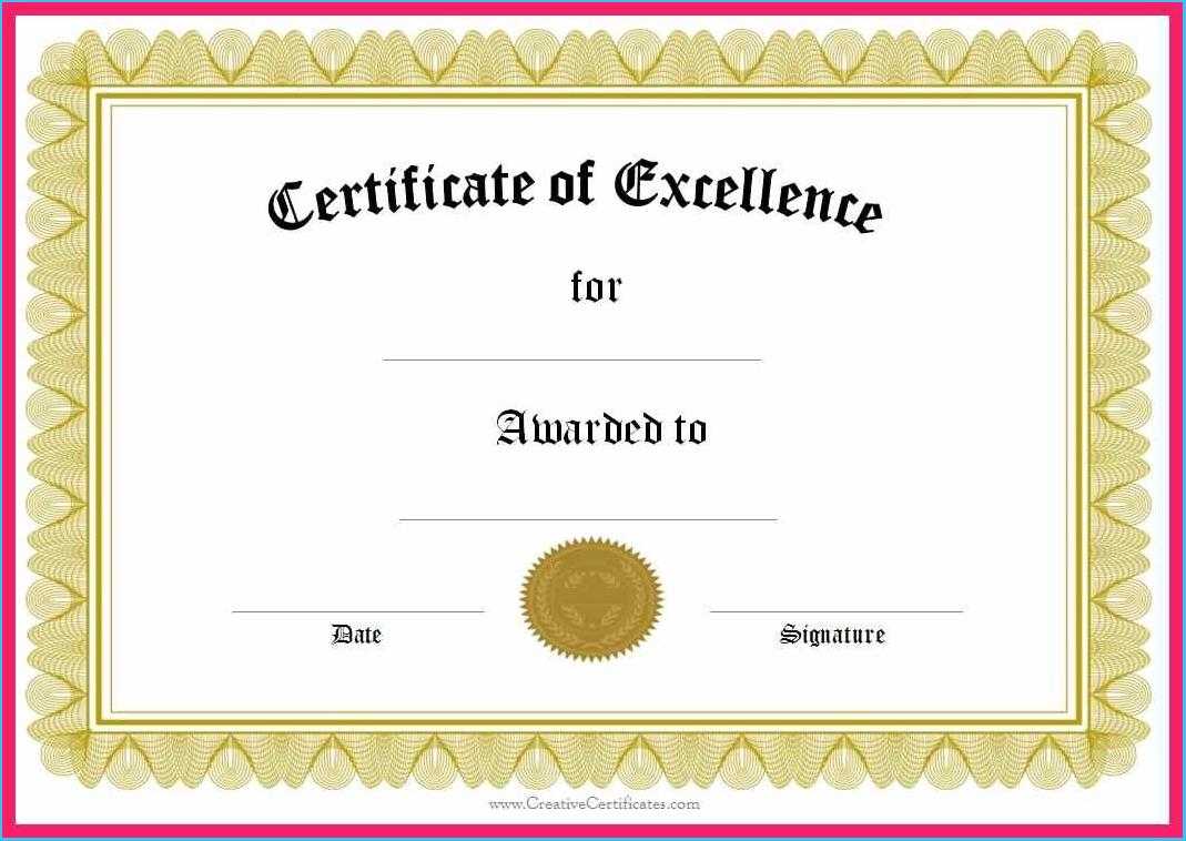Attractive Winner Certificate Template To Make Printable Throughout Winner Certificate Template