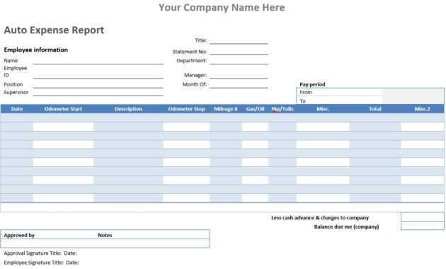 Auto Expense Report Word Template Microsoft Word Templates regarding Microsoft Word Expense Report Template