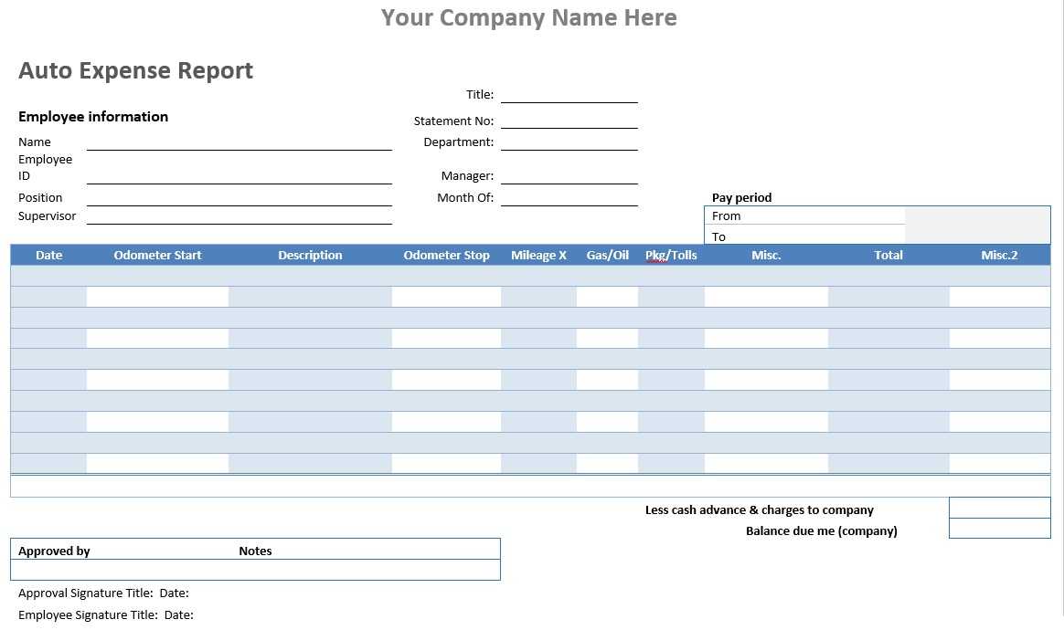 Auto Expense Report Word Template Microsoft Word Templates Regarding Microsoft Word Expense Report Template