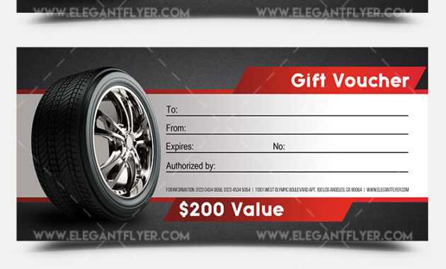 Auto Shop – Premium Gift Certificate Psd Template in Automotive Gift Certificate Template