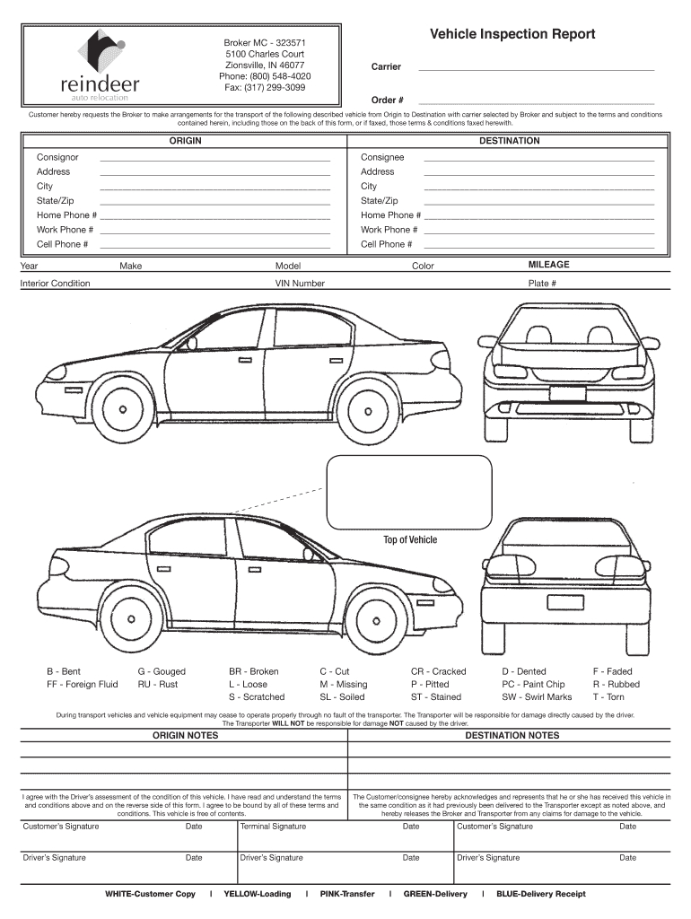 Printable Vehicle Inspection Form