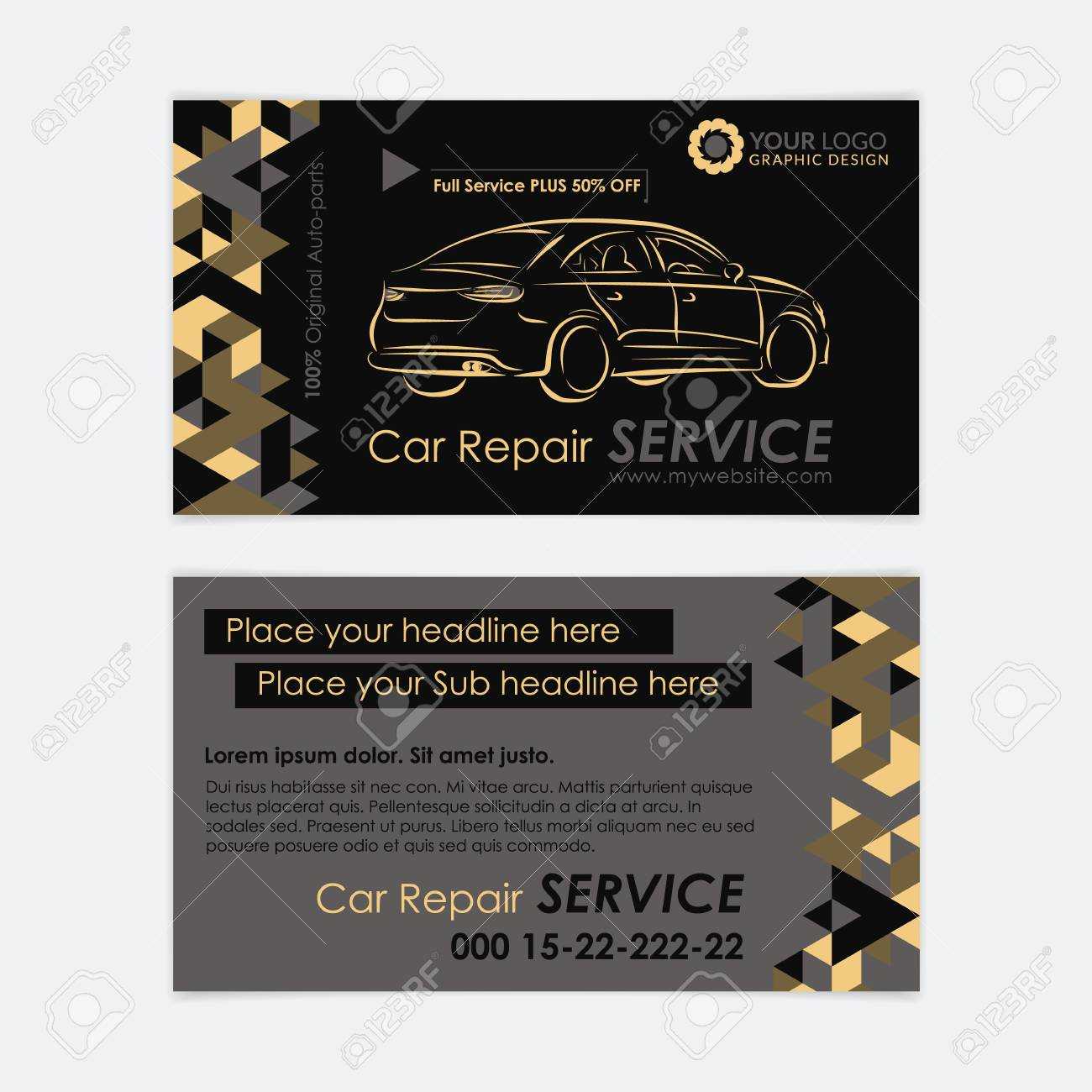 Automotive Service Business Card Template. Car Diagnostics And.. Intended For Transport Business Cards Templates Free