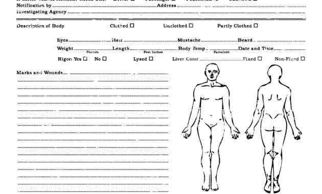 Autopsy Report Template - Atlantaauctionco for Coroner's Report Template
