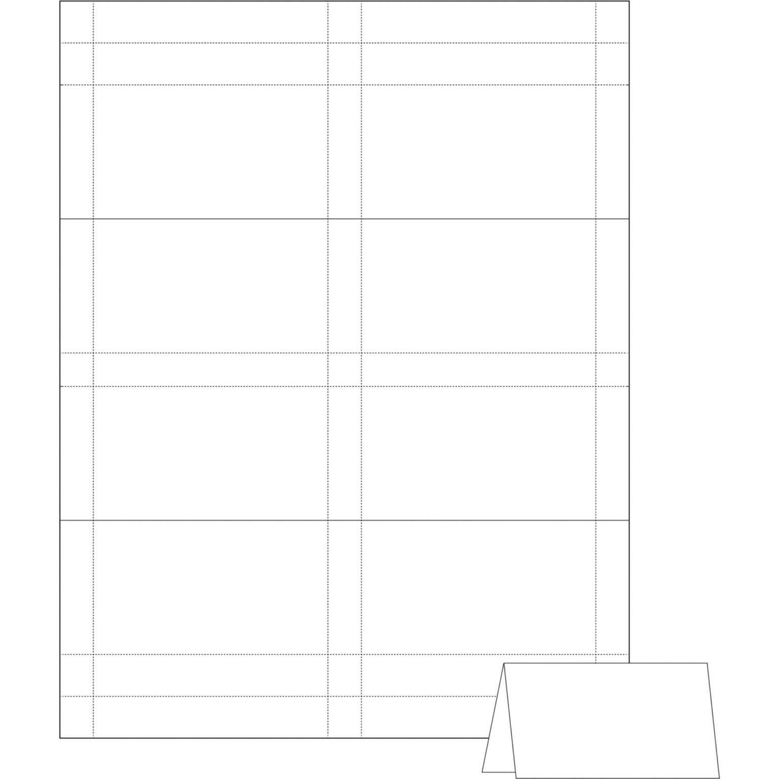 Avery Small Tent Card, White, 2 X 3 1/2, 4 Cards/sheet, 160/box For