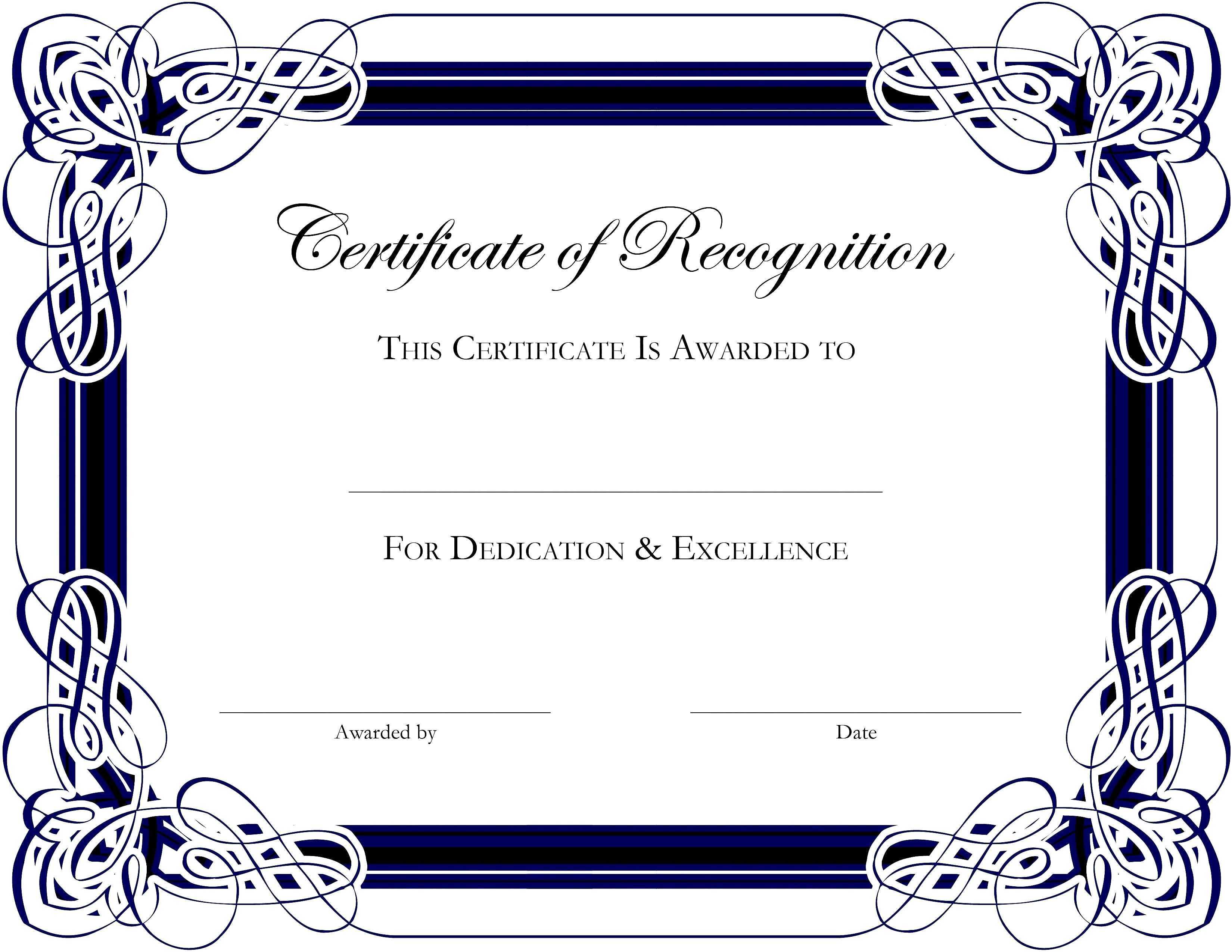 Award Certificate Template Publisher Fresh Award Certificate With Regard To Safety Recognition Certificate Template