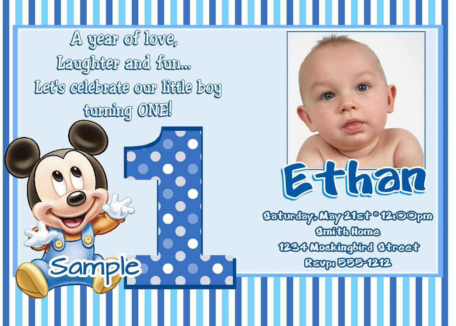 Awesome Best First Birthday Invitation Wording Designs With First Birthday Invitation Card Template