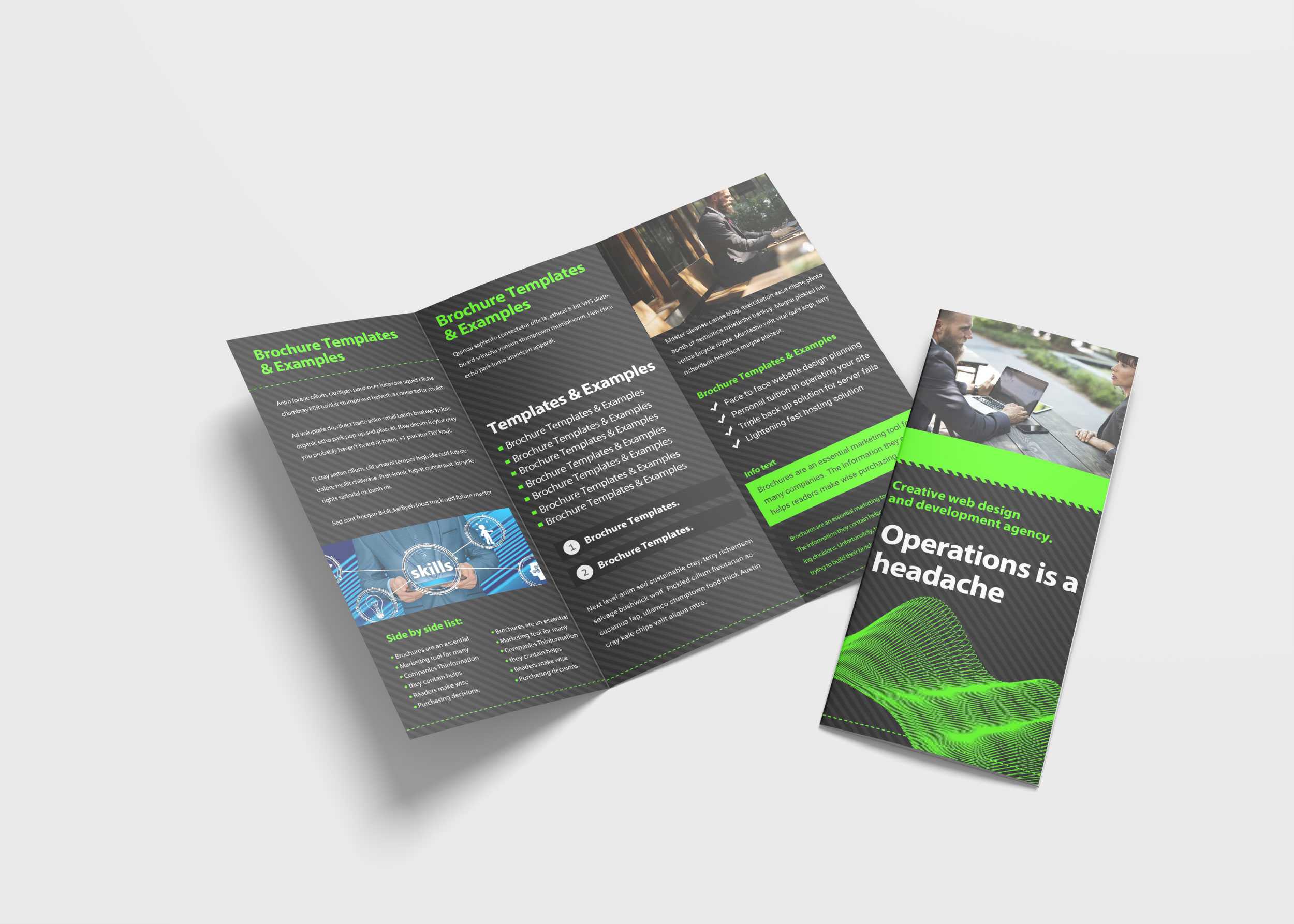 Awesome Business Tri Fold Brochure Design Template | 99Effects Within Pop Up Brochure Template