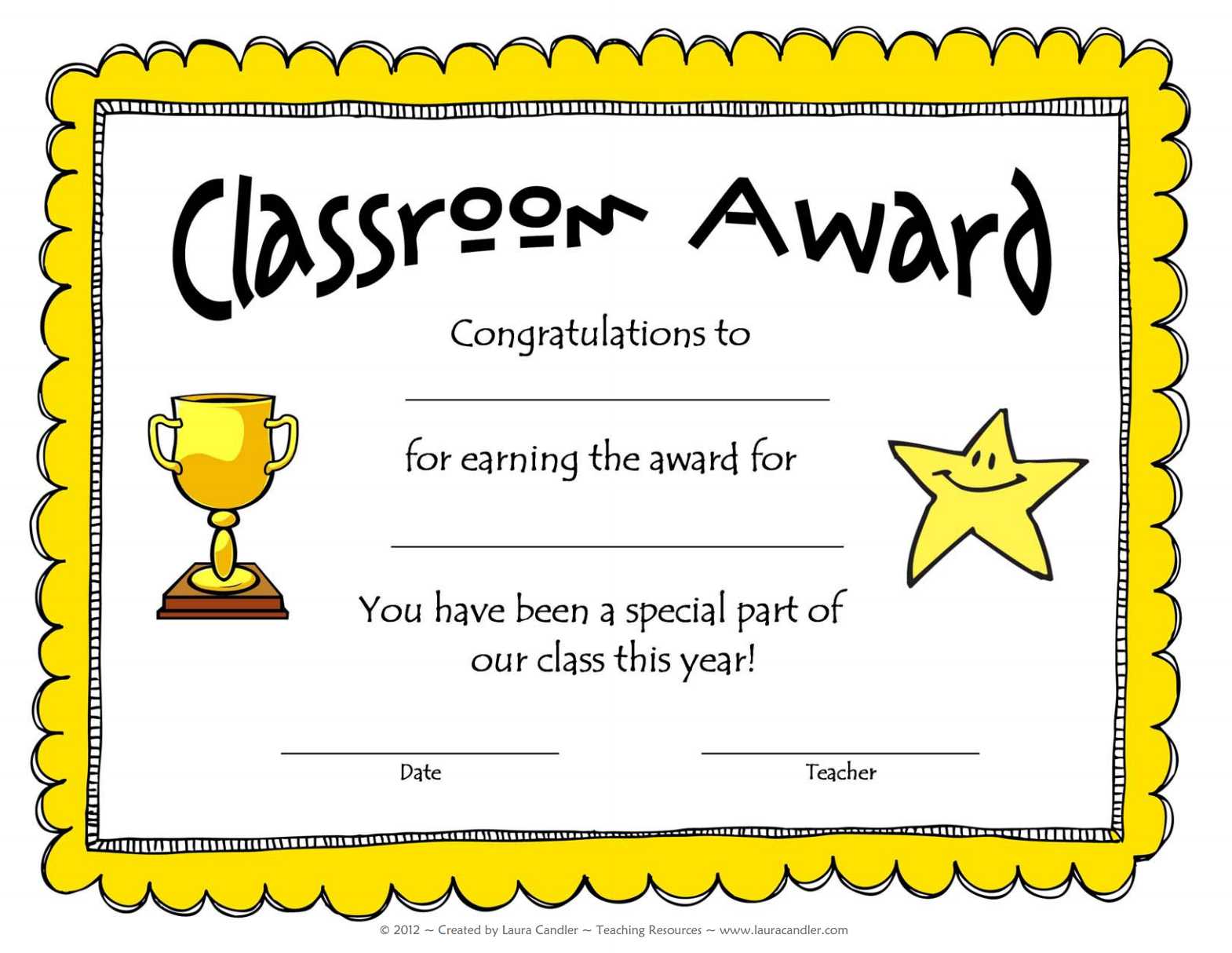 Awesome Collection For Classroom Certificates Templates With Regard To Classroom Certificates Templates