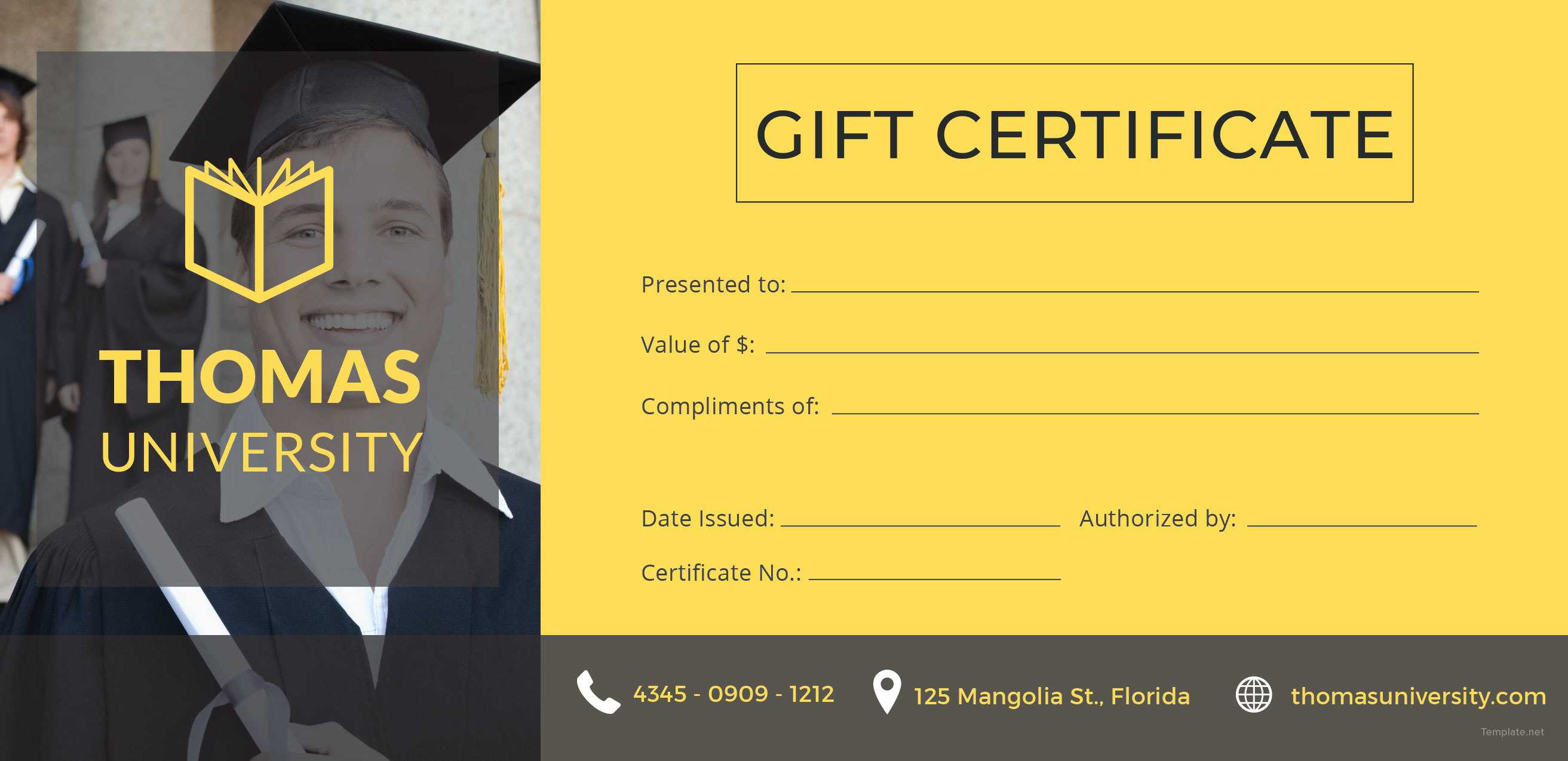 Awesome Collection For Graduation Gift Certificate Template Intended For Graduation Gift Certificate Template Free