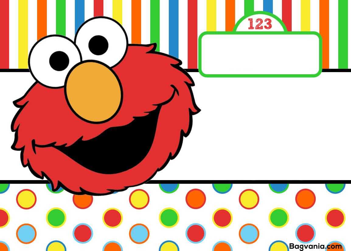 Awesome Free Printable Elmo Birthday Invitations In 2019 Intended For Elmo Birthday Card Template