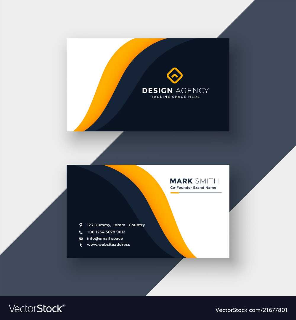 Awesome Yellow Business Card Template Regarding Visiting In Visiting Card Illustrator Templates Download