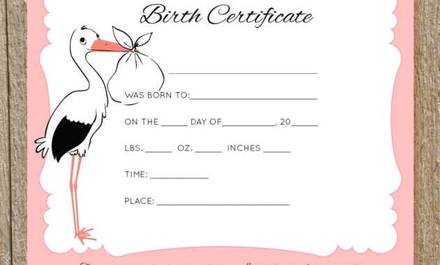 Baby Doll Birth Certificate Template Or With Free Printable regarding Baby Doll Birth Certificate Template