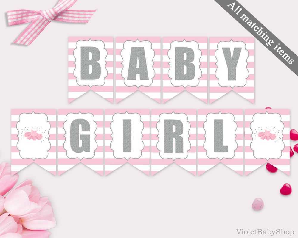 Baby Shower Banner Template Printable Tutu Excited Banner Within Baby Shower Banner Template