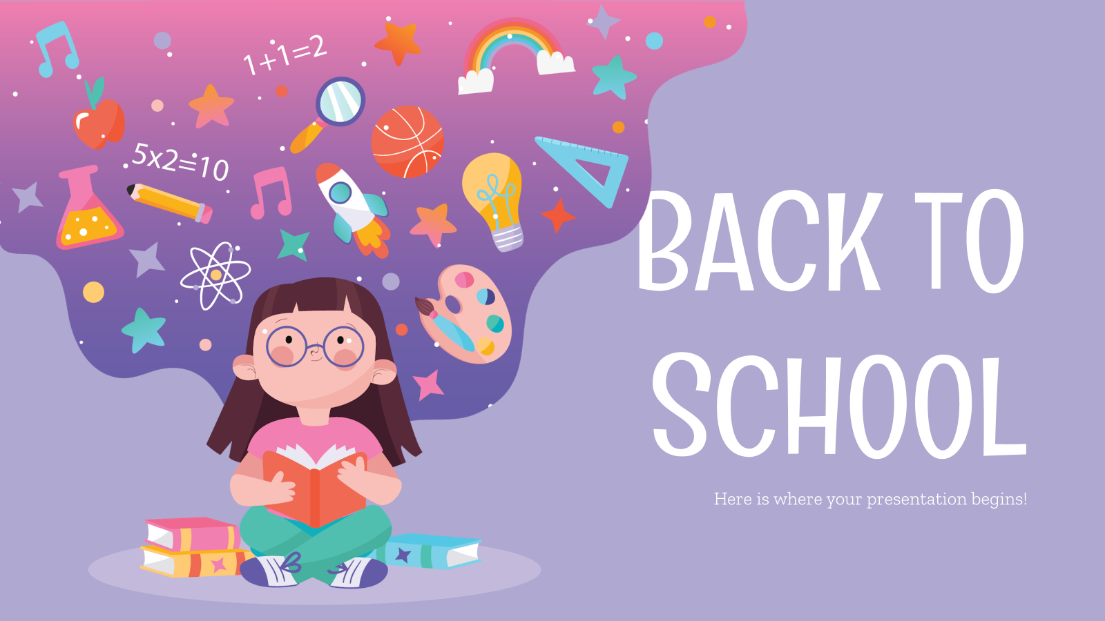 Back To School Social Media – Free Presentation Template For Regarding Back To School Powerpoint Template
