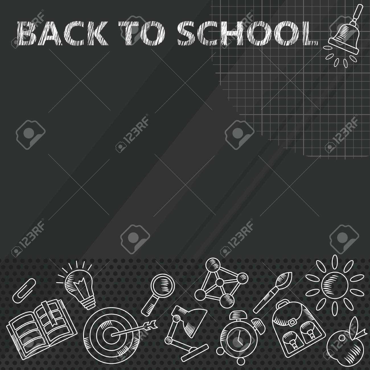 Back To School. Whiteboard In Classroom Poster And Banner Template.. Inside Classroom Banner Template