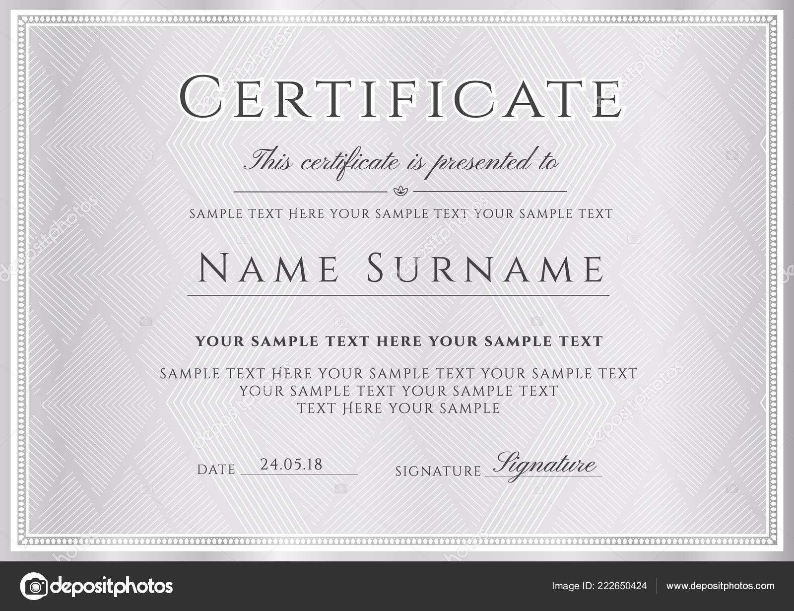 Background: Formal Certificate Design | Certificate Vector Regarding Formal Certificate Of Appreciation Template