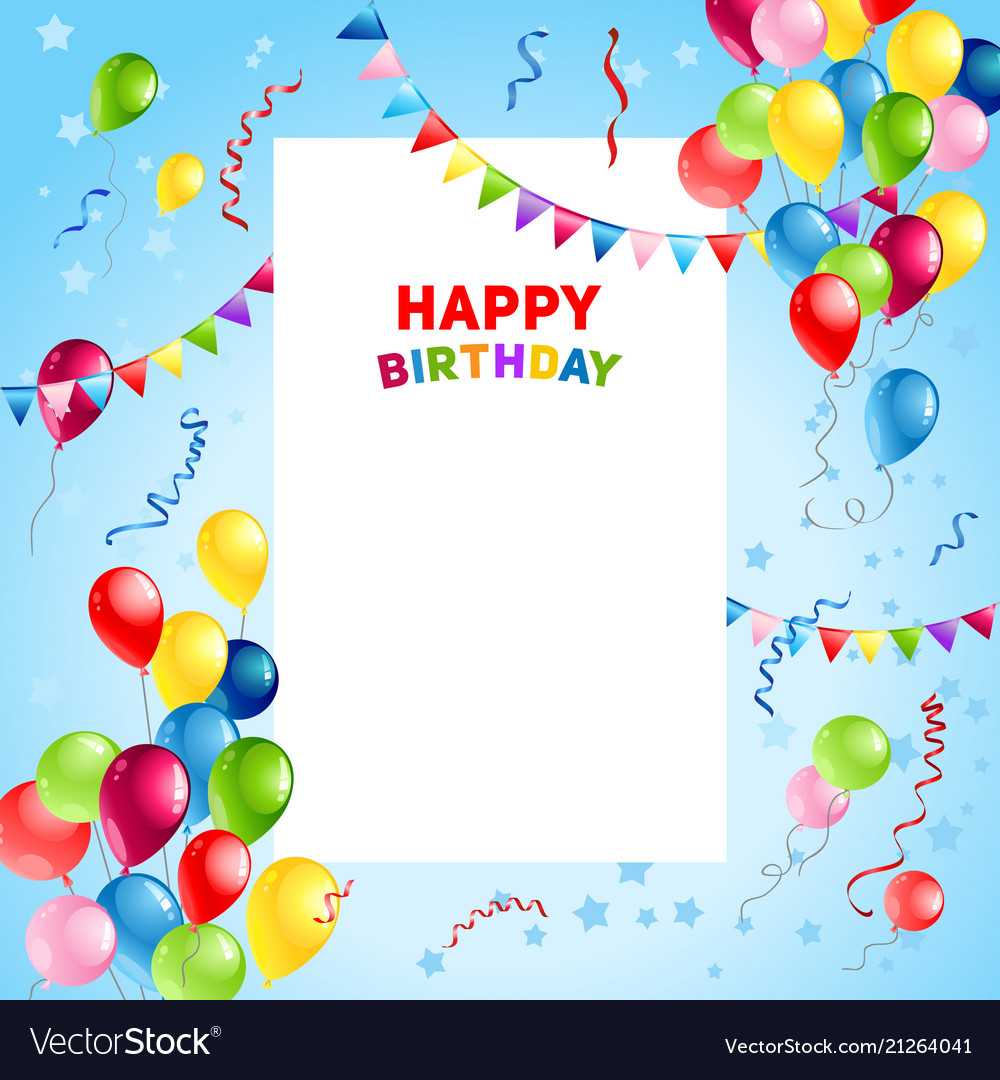 Balloons Happy Birthday Card Template Pertaining To Free Happy Birthday Banner Templates Download