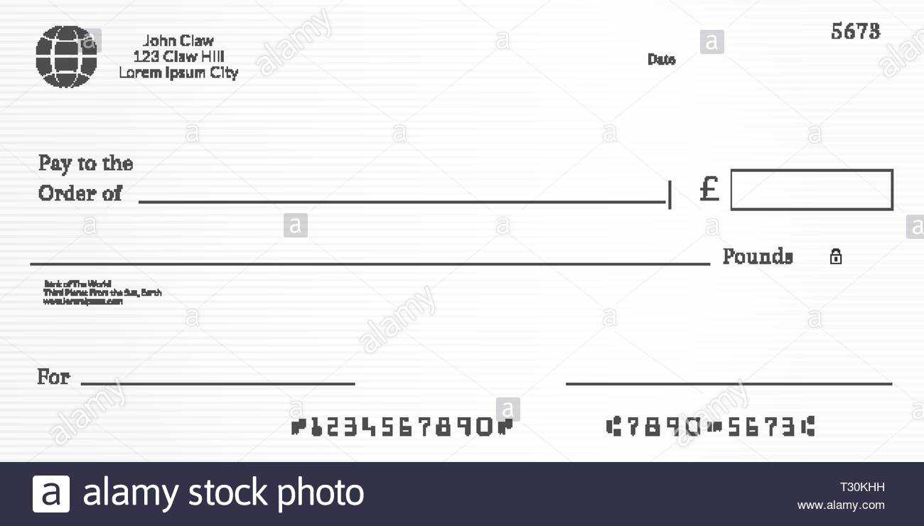 Bank Cheque Black And White Stock Photos & Images – Alamy Throughout Blank Cheque Template Uk
