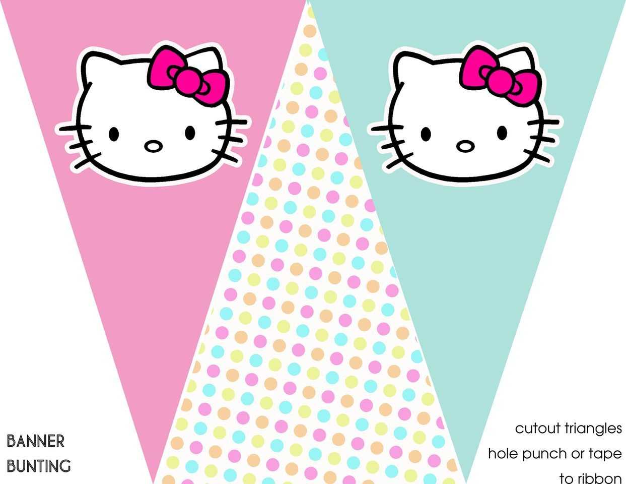 Banner | Printable | Hello Kitty Birthday, Hello Kitty With Hello Kitty Birthday Banner Template Free