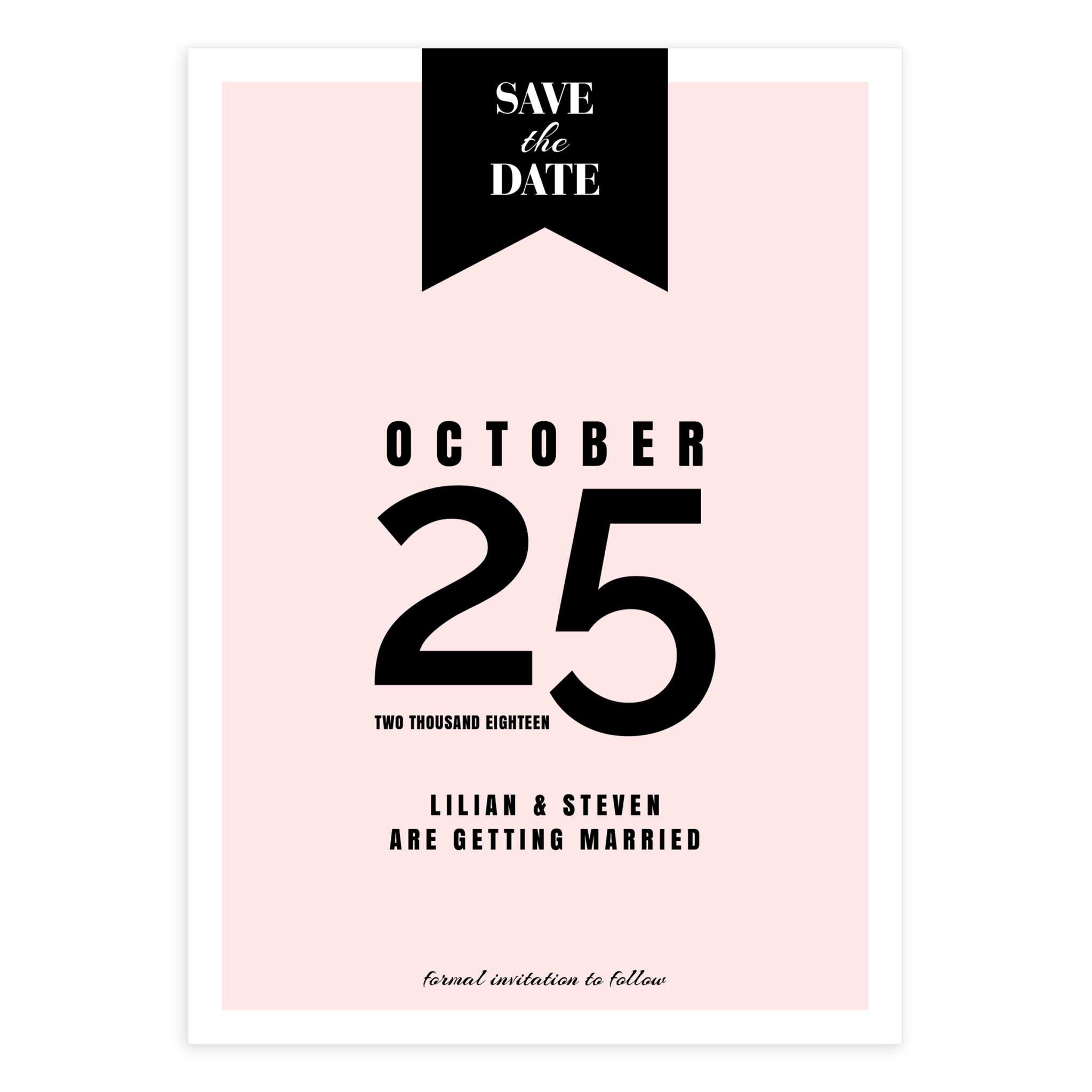 Banner Wedding Save The Date (5X7) Regarding Save The Date Banner Template