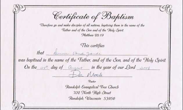 Baptism Certificates Free Online | Denver's Certificate Of intended for Baptism Certificate Template Word
