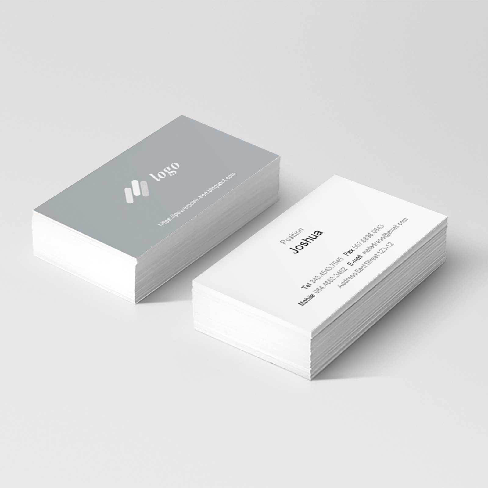 Basic Business Card Powerpoint Templates – Powerpoint Free With Regard To Business Card Template Powerpoint Free