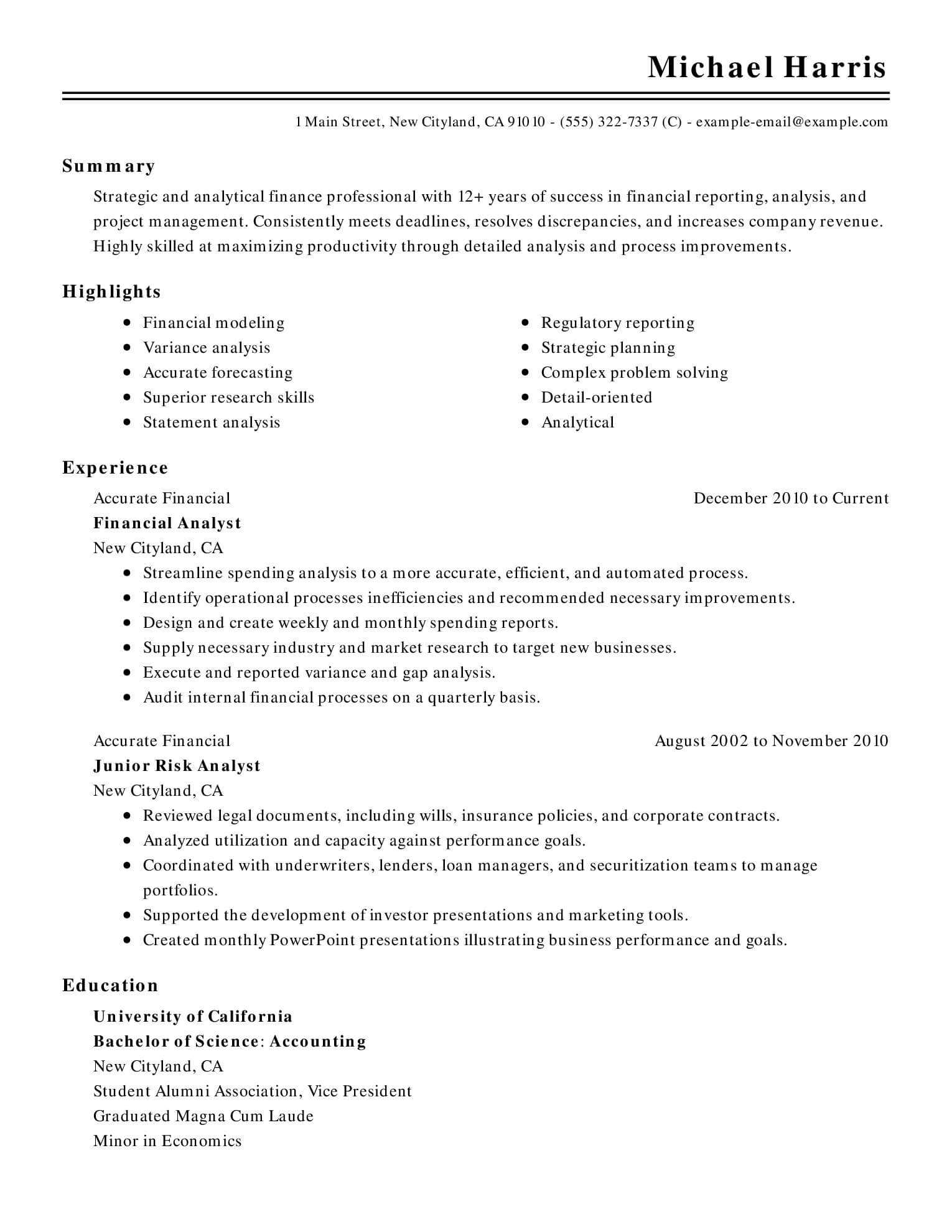 Basic Resume Template For Microsoft Word | Livecareer Within Simple Resume Template Microsoft Word