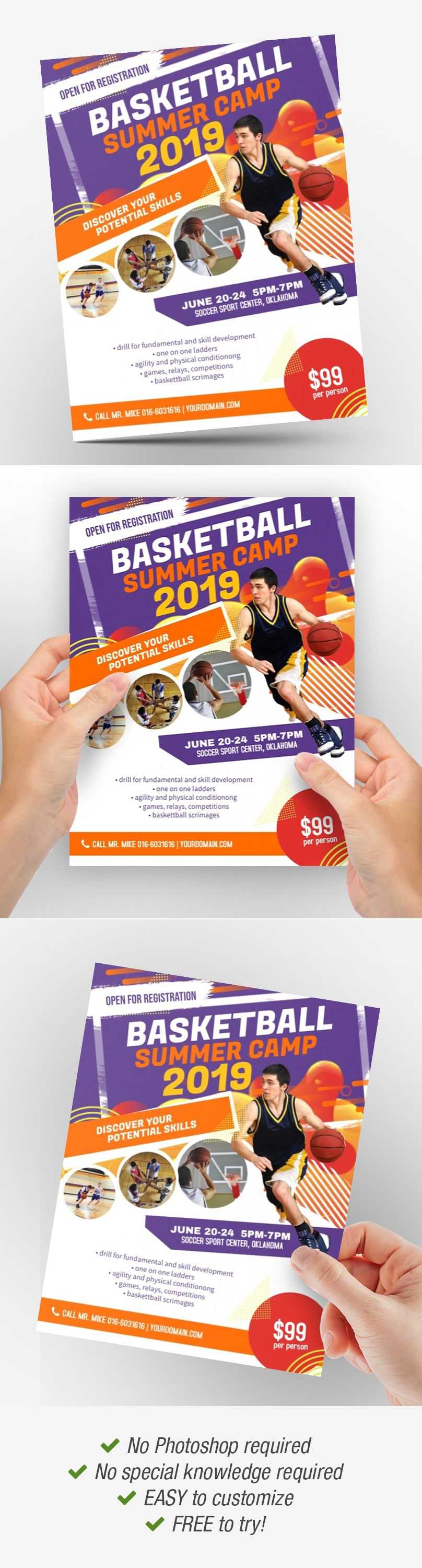 Basketball Camp Basketball Camp Poster Basketball Camp Pertaining To Basketball Camp Brochure Template
